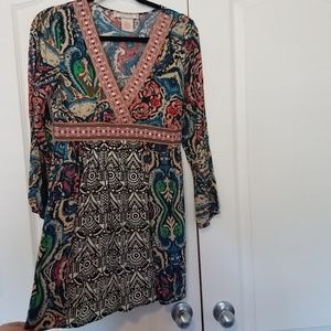 Flying Tomato Long sleeve Embroidered Tunic L